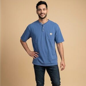 Carhartt Men's Short Sleeve Blue Tee
